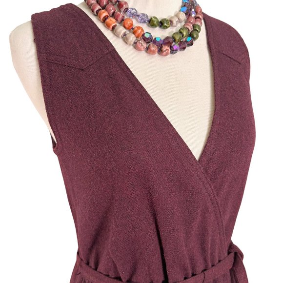 Vintage Sasson Paris Wool Blend Western Belted Wrap Dress Size 4/5 - Picture 8 of 13